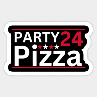 Pizza Party 2024 Election Parody Sticker